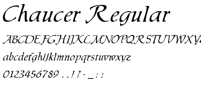 Chaucer Regular font